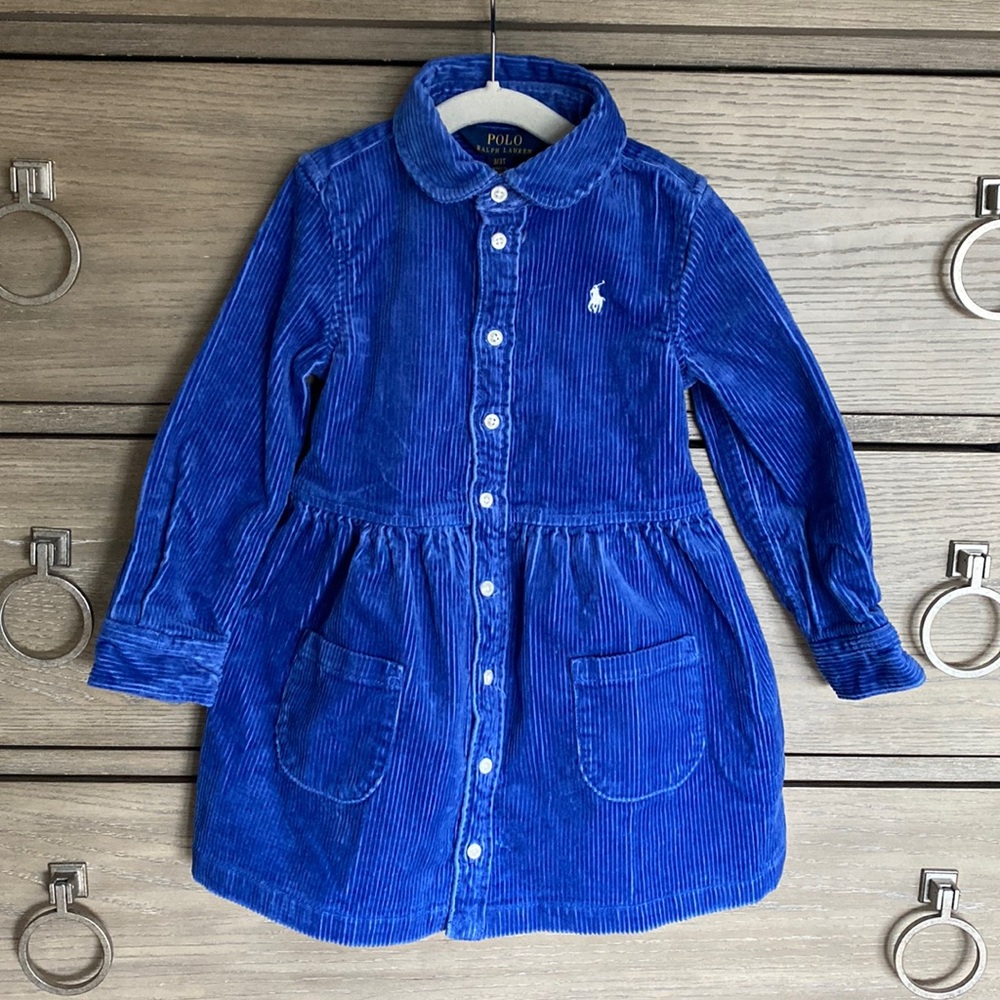 Ralph Lauren Polo Toddler Girl Corduroy Dress 4T New